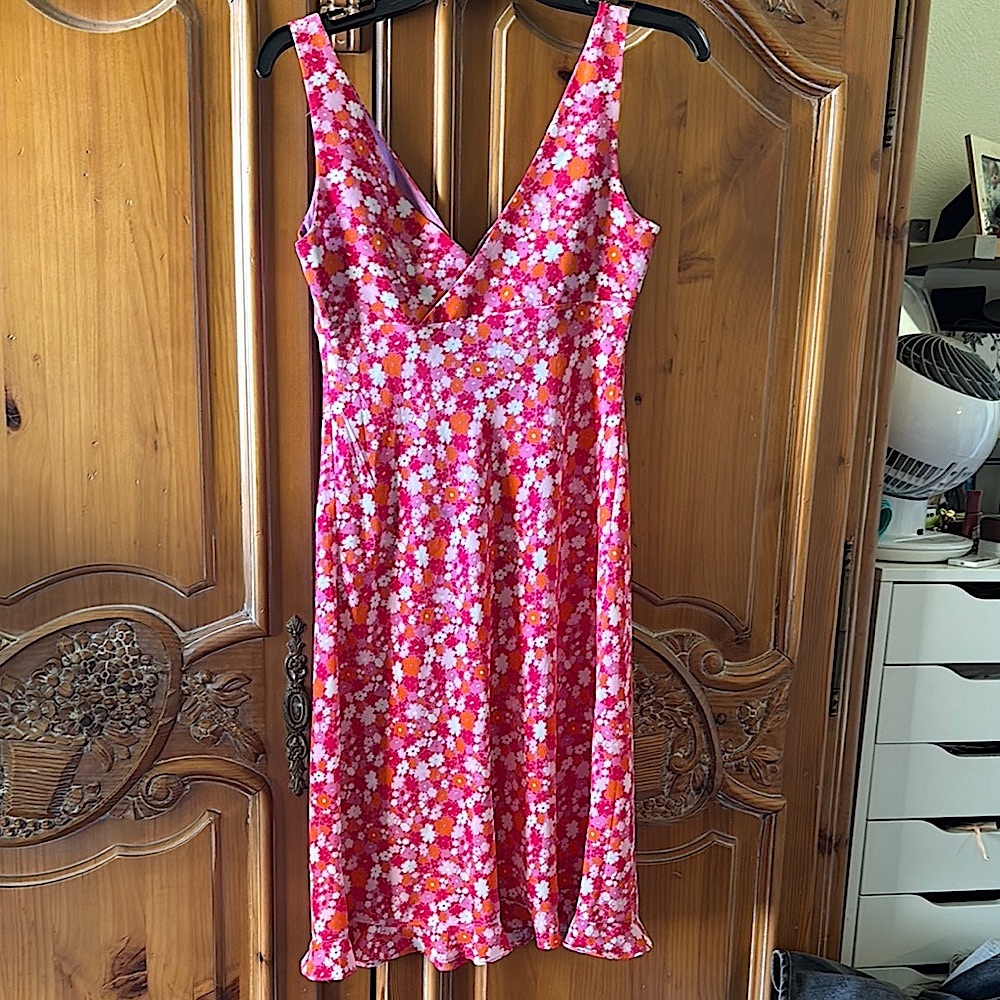 Express Floral Pink Sleeveless Dress